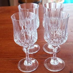 4 Crystal Water/Wine Goblets